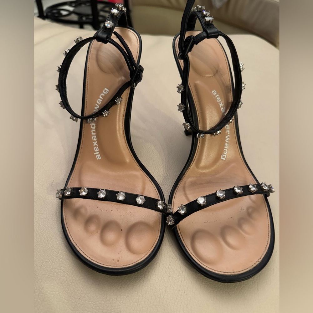 Alexander Wang Black Heels with Crystal Details